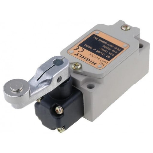 WL-5104; Limit switch; lever R 38mm, metal roller Ø17,5mm; NO + NC; 10A; HIGHLY WL-5104; Limit switch; lever R 38mm, metal roller Ø17,5mm; NO + NC; 10A; HIGHLY