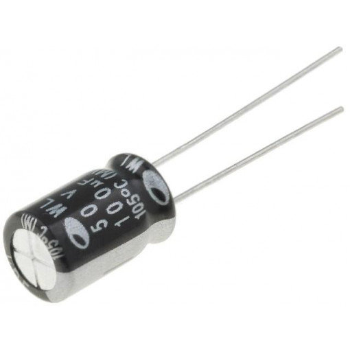 WL1H107M0811MBB; Capacitor: electrolytic; low impedance; THT; 100uF; 50VDC; ±20%; SAMWHA