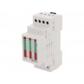 WN-723; Module: voltage indicator; 3x250VAC; IP20; DIN; Colour: red/green; F&F