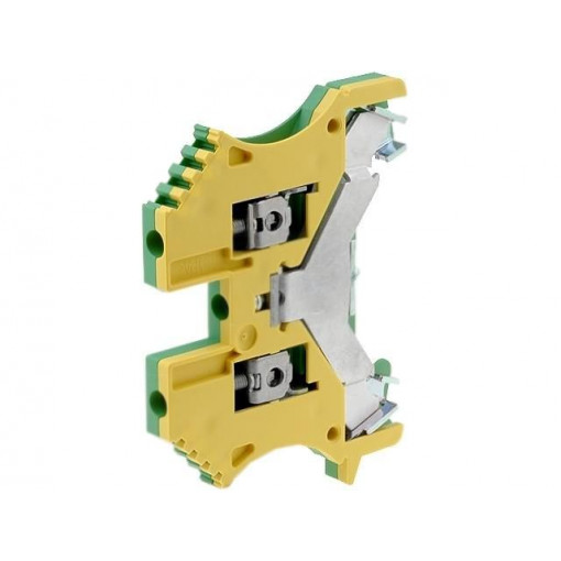 1010000000 WPE 2.5; Splice terminal: rail; 2.5mm2; ways: 1; terminals: 2; yellow-green; WEIDMÜLLER