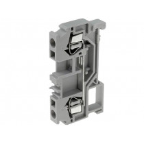 WS-4-01P-11; Splice terminal: rail; 0.2÷4mm2; ways: 1; terminals: 2; grey; TS35; DEGSON ELECTRONICS