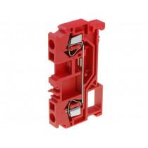 WS-4-01P-16; Splice terminal: rail; 0.2÷4mm2; ways: 1; terminals: 2; red; TS35; DEGSON ELECTRONICS