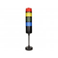 WS-AD/4D_CZ_P_125/RYGB/M; Signaller: signalling column; LED; red/yellow/green/blue; IP54; W2 WS-AD/4D_CZ_P_125/RYGB/M; Signaller: signalling column; LED; red/yellow/green/blue; IP54; W2