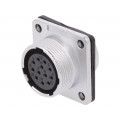 WS20K12ZZ; WS; socket; female; PIN: 12; flange (4 holes),for panel mounting; WEIPU WS20K12ZZ; WS; socket; female; PIN: 12; flange (4 holes),for panel mounting; WEIPU