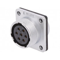 WS20K7ZZ; WS; socket; female; PIN: 7; flange (4 holes),for panel mounting; WEIPU