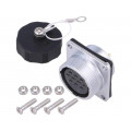 WS24K10ZZ; WS; socket; female; PIN: 10; flange (4 holes),for panel mounting; WEIPU WS24K10ZZ; WS; socket; female; PIN: 10; flange (4 holes),for panel mounting; WEIPU