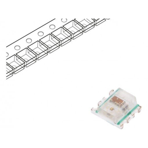 WS2812B-2020; LED; SMD; 2020; RGB; 2x2x0.84mm; 3.7÷5.3V; Lens: transparent; 2kHz; WORLDSEMI