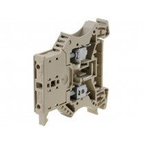 1011000000 WSI 6; Splice terminal: rail; 6mm2; ways: 1; terminals: 2; beige; wemid; WEIDMÜLLER