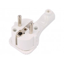 WT-16UP; Connector: AC supply; male; plug; 2P+PE; 250VAC; 16A; white; PIN: 3; TIMEX-ELEKTRO