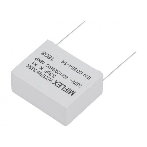 J45GW533KB; Capacitor: polypropylene; X1; 3.3uF; 330VAC; ±10%; THT; MIFLEX J45GW533KB; Capacitor: polypropylene; X1; 3.3uF; 330VAC; ±10%; THT; MIFLEX