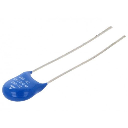 WYO222MCMBRAKR; Capacitor: ceramic; X1,Y2,suppression capacitor; 2.2nF; Y5U; ±20%; VISHAY