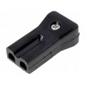 ; Connector: AC supply; plug; 3A; 230VAC; IEC 60320; for cable; PIN: 2; 