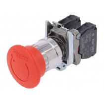 XB4BS8444; Switch: emergency stop; Stabl.pos: 2; NC x2; 22mm; red; IP66; Pos: 2; SCHNEIDER ELECTRIC