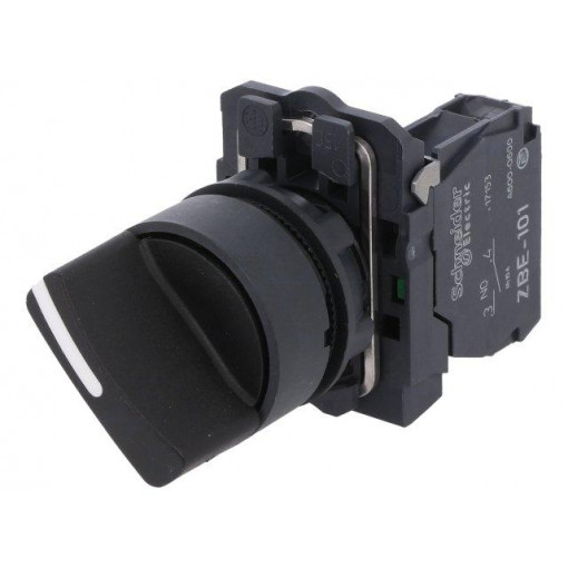 XB5AD21; Switch: rotary; Stabl.pos: 2; NO; 3A/240VAC; 0.55A/125VDC; 22mm; SCHNEIDER ELECTRIC