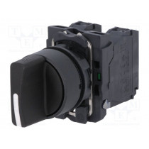 XB5AD33; Switch: rotary; Stabl.pos: 3; NO x2; 3A/240VAC; 0.55A/125VDC; 22mm; SCHNEIDER ELECTRIC