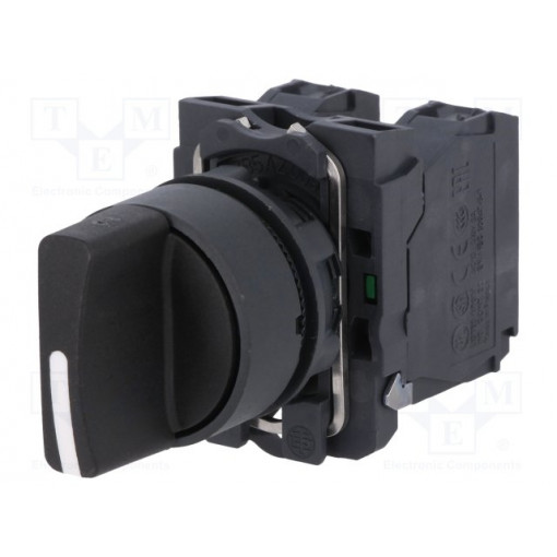 XB5AD33; Switch: rotary; Stabl.pos: 3; NO x2; 3A/240VAC; 0.55A/125VDC; 22mm; SCHNEIDER ELECTRIC