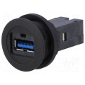 XB5PUSB3; USB socket; 22mm; Harmony XB5; -40÷70°C; Ø22mm; IP20; Colour: black; SCHNEIDER ELECTRIC