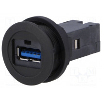 XB5PUSB3; USB socket; 22mm; Harmony XB5; -40÷70°C; Ø22mm; IP20; Colour: black; SCHNEIDER ELECTRIC