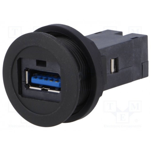 XB5PUSB3; USB socket; 22mm; Harmony XB5; -40÷70°C; Ø22mm; IP20; Colour: black; SCHNEIDER ELECTRIC
