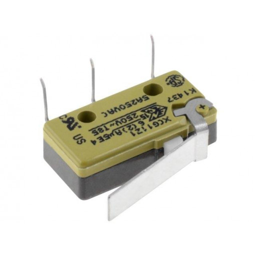 XCG11-J1Z1; Microswitch SNAP ACTION; with lever; SPDT; 5A/250VAC; ON-(ON); SAIA-BURGESS