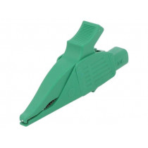 66.9575-25; Crocodile clip; 32A; 1kVDC; green; Grip capac: max.30mm; STÄUBLI