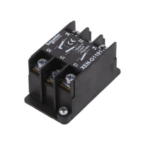 XENG1191; Leads: screw terminals; Mounting: front; Contacts: NC + NO x2; SCHNEIDER ELECTRIC