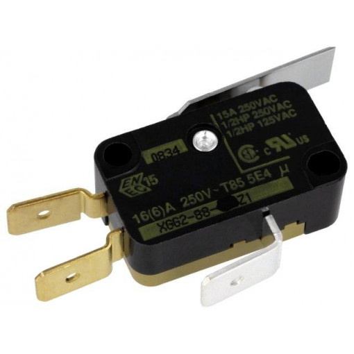 XGG2-88-J22Z1; Microswitch SNAP ACTION; with lever; SPDT; 16A/250VAC; ON-(ON); SAIA-BURGESS