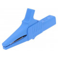 66.9755-23; Crocodile clip; 32A; 1kVDC; blue; Grip capac: max.20mm; STÄUBLI