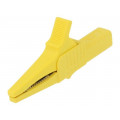 66.9755-24; Crocodile clip; 32A; 1kVDC; yellow; Grip capac: max.20mm; STÄUBLI