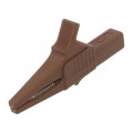 66.9755-27; Crocodile clip; 32A; 1kVDC; brown; Grip capac: max.20mm; STÄUBLI
