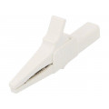 66.9755-29; Crocodile clip; 32A; 1kVDC; white; Grip capac: max.20mm; STÄUBLI