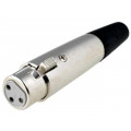 XLR-3G-2; Plug; XLR; female; PIN: 3; straight; for cable; NINIGI XLR-3G-2; Plug; XLR; female; PIN: 3; straight; for cable; NINIGI