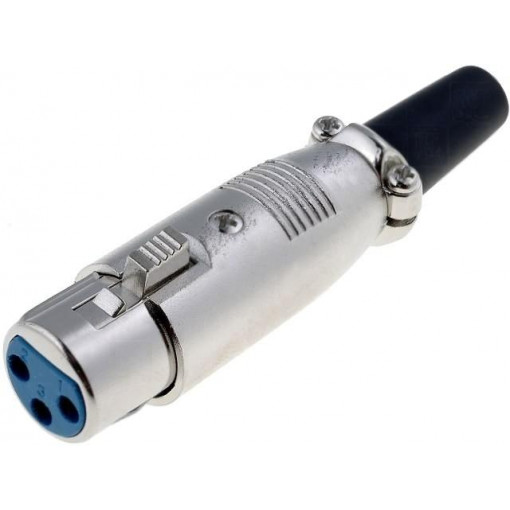 ; Plug; XLR; female; PIN: 3; straight; for cable; 