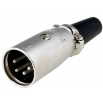 XLR-4W; Plug; XLR; male; PIN: 4; straight; for cable; NINIGI