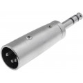 ; Adapter; Jack 6.35mm plug,XLR male; stereo; PIN: 3;  ; Adapter; Jack 6.35mm plug,XLR male; stereo; PIN: 3;