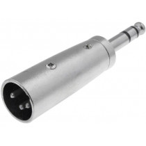; Adapter; Jack 6.35mm plug,XLR male; stereo; PIN: 3; 