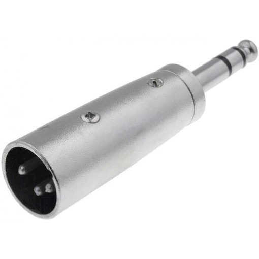 ; Adapter; Jack 6.35mm plug,XLR male; stereo; PIN: 3; ; Adapter; Jack 6.35mm plug,XLR male; stereo; PIN: 3;
