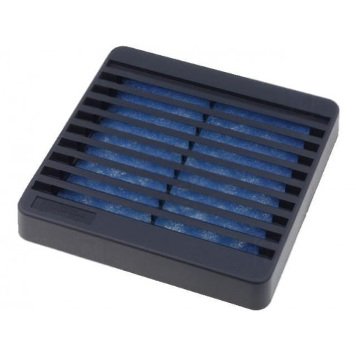 XPFA80BK; Guard; 80x80mm; Mat: plastic; Mounting: screw; Kit: with filter; HAMMOND