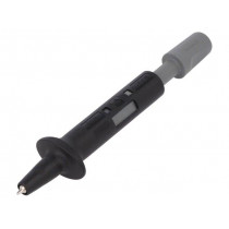 66.9313-21; Test probe; 1A; black; Tip diameter: 2mm; Socket size: 4mm; STÄUBLI
