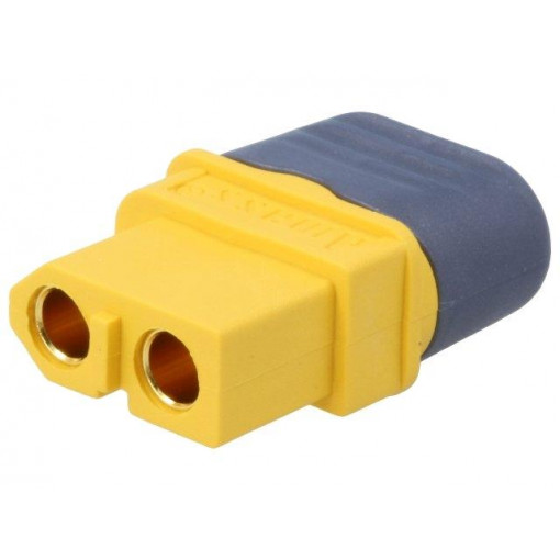 XT60H-F; Plug; DC supply; XT60; female; PIN: 2; for cable; soldered; 30A; 500V; AMASS XT60H-F; Plug; DC supply; XT60; female; PIN: 2; for cable; soldered; 30A; 500V; AMASS