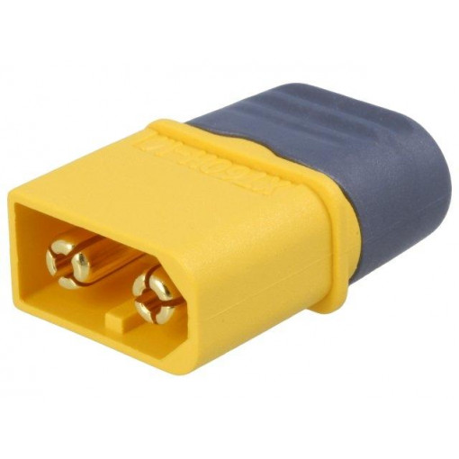 XT60H-M; Plug; DC supply; XT60; male; PIN: 2; for cable; soldered; 30A; 500V; AMASS XT60H-M; Plug; DC supply; XT60; male; PIN: 2; for cable; soldered; 30A; 500V; AMASS