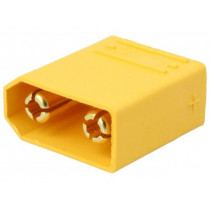 XT90PB-M; Socket; DC supply; XT90; male; PIN: 2; on PCBs; THT; Colour: yellow; AMASS
