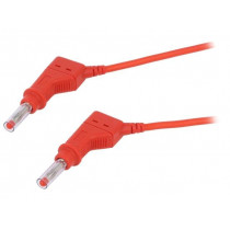 66.9407-05022; Connection cable; 32A; 4mm banana plug-4mm banana plug; red; STÄUBLI