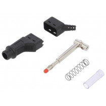 66.9328-21; Plug; 4mm banana; 32A; black; 2.5mm2; Mounting: on cable; STÄUBLI