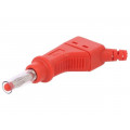 66.9328-22; Plug; 4mm banana; 32A; red; 2.5mm2; Mounting: on cable; STÄUBLI