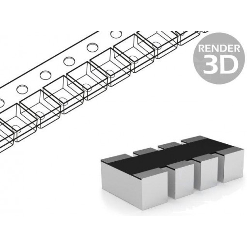 YC124-JR-077R5L; Resistor network: Y; 7.5Ω; SMD; 0804; No.of resistors: 4; 63mW; ±5%; YAGEO
