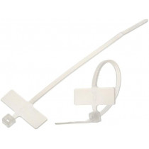 ; Cable tie; with label; L: 100mm; W: 2.5mm; polyamide; natural; FIX&FASTEN ; Cable tie; with label; L: 100mm; W: 2.5mm; polyamide; natural; FIX&FASTEN