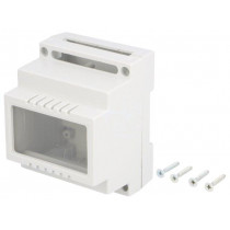 Z100JFP ABS V0; Enclosure: for DIN rail mounting; Y: 89mm; X: 69.7mm; Z: 64.7mm; ABS; KRADEX