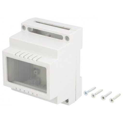 Z100JFP ABS V0; Enclosure: for DIN rail mounting; Y: 89mm; X: 69.7mm; Z: 64.7mm; ABS; KRADEX