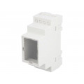 Z106JFP ABS V0; Enclosure: for DIN rail mounting; Y: 90mm; X: 35mm; Z: 65mm; ABS; KRADEX